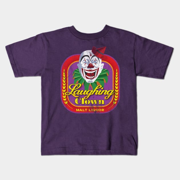 Laughing Clown Malt Liquor Kids T-Shirt by MindsparkCreative